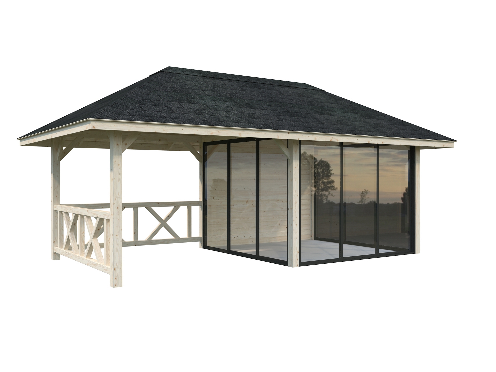 Pavillon Bianca 16,6 m² SET 204 Connect Slide