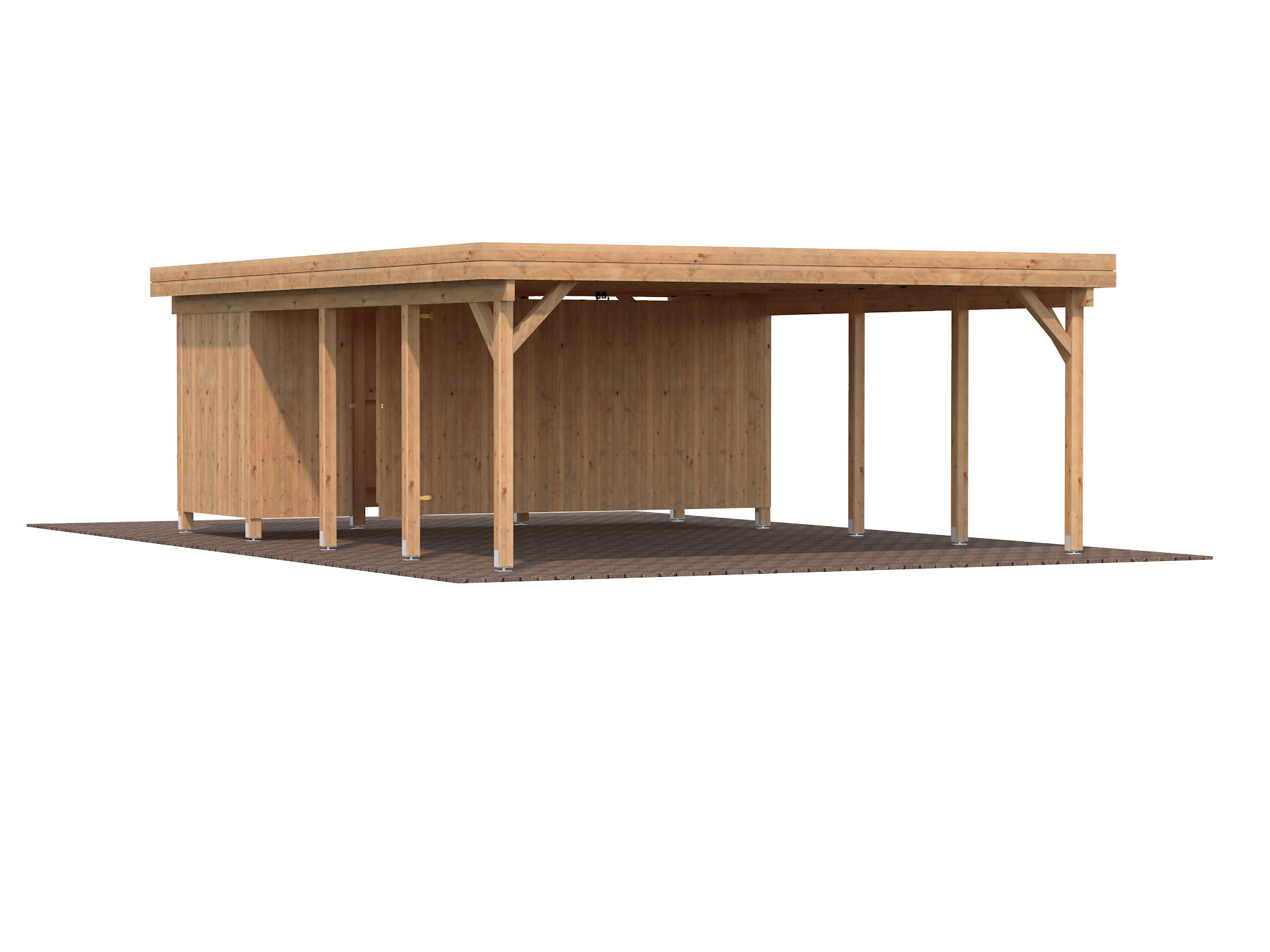 Geräteraum zu Doppelcarport Karl 40,6 m²