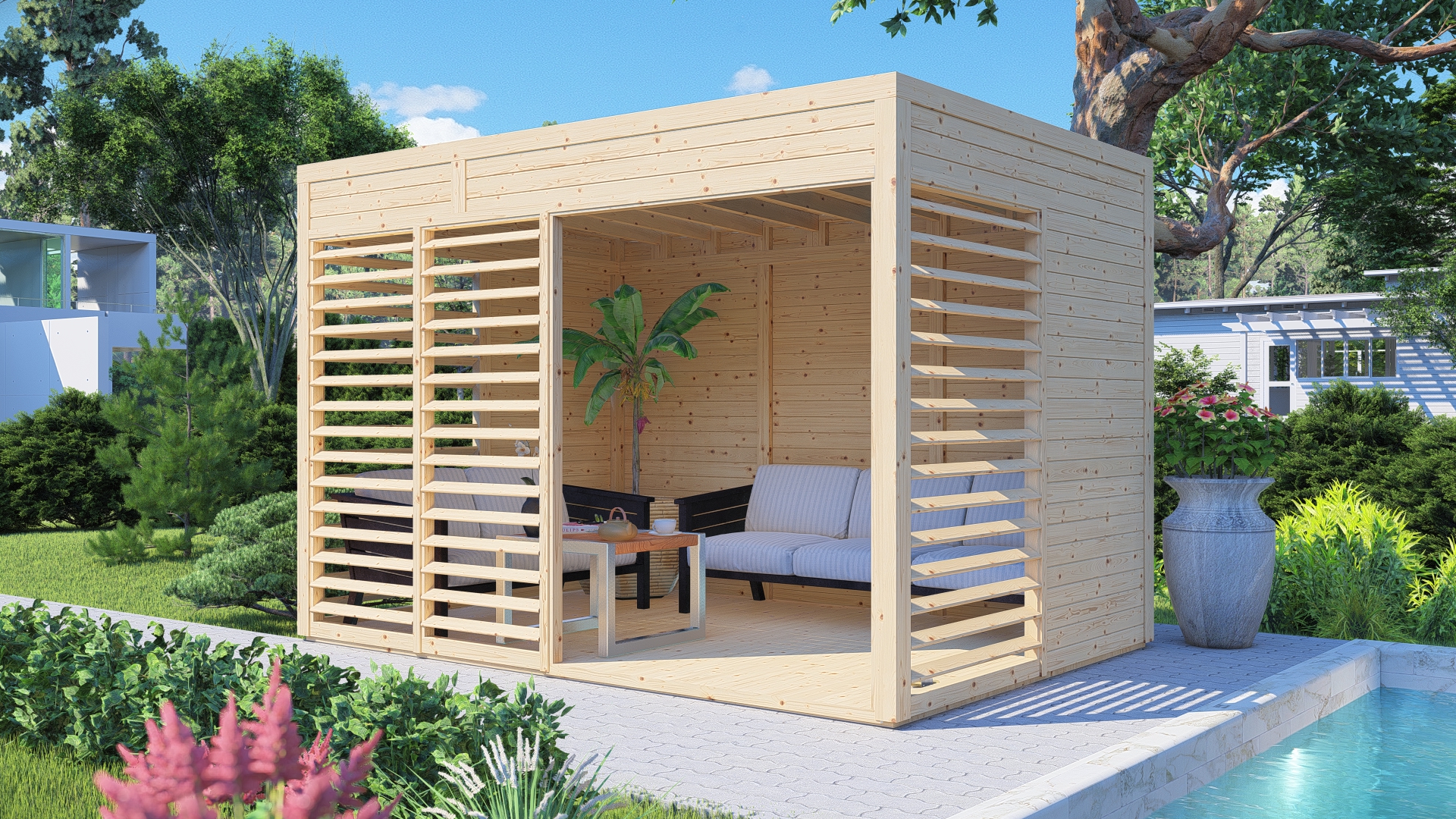 Gartenhaus Modern-Lounge