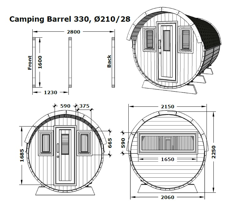 Zeichnung Campingfass Taunus