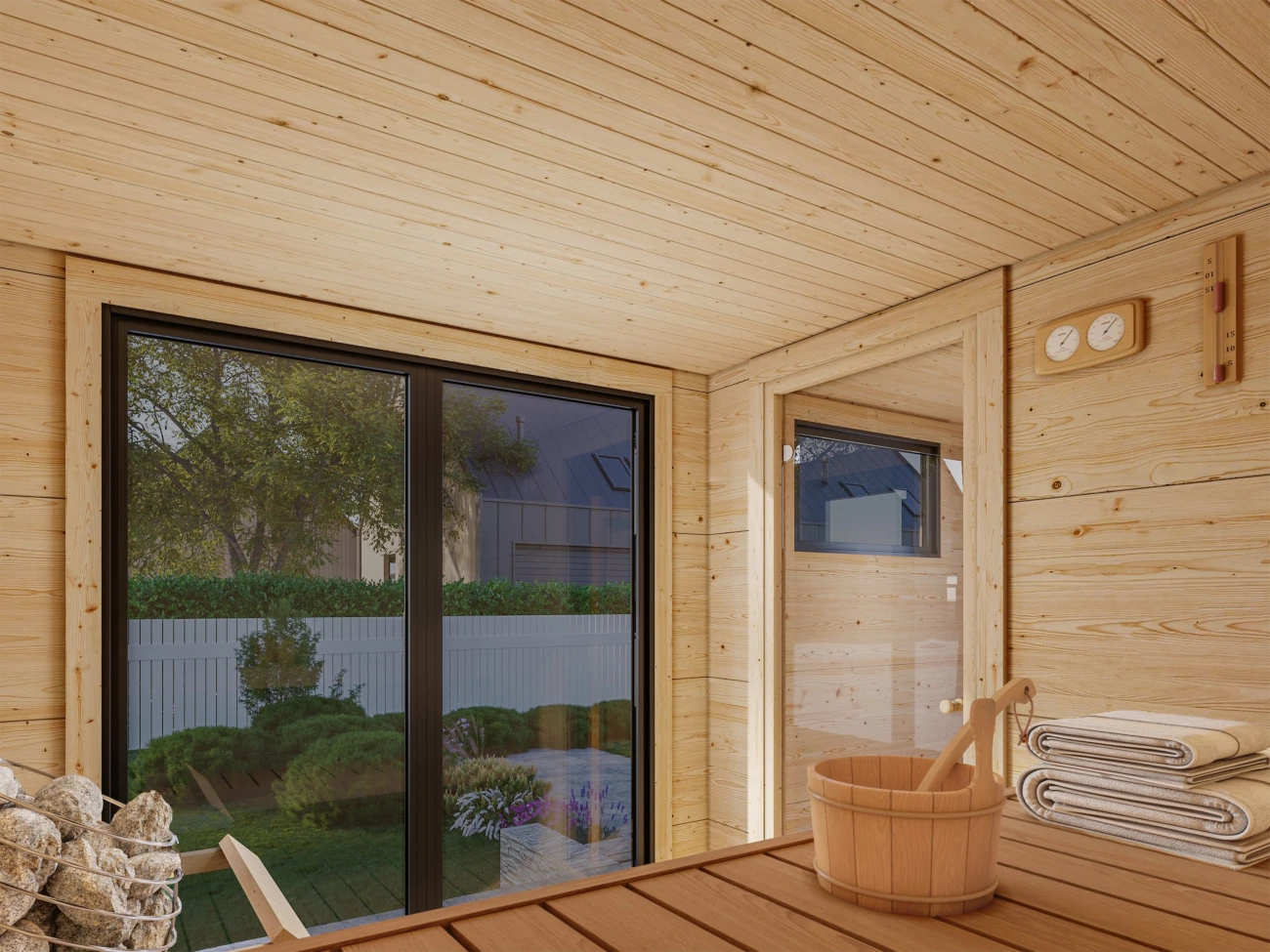 Gartenhaus-Grace-Sauna-8,2-Innen