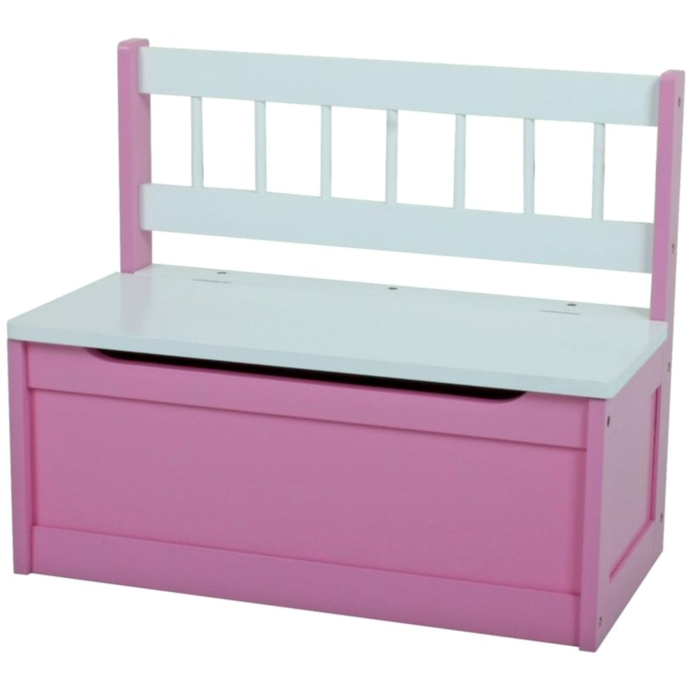 Kinder-Truhenbank, Pink, 2er Set