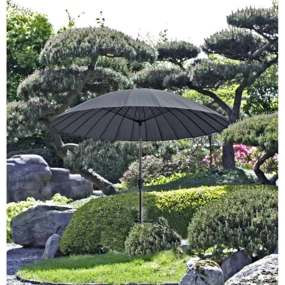 Sonnenschirm mit 24 Streben, Ø260 cm, anthrazit