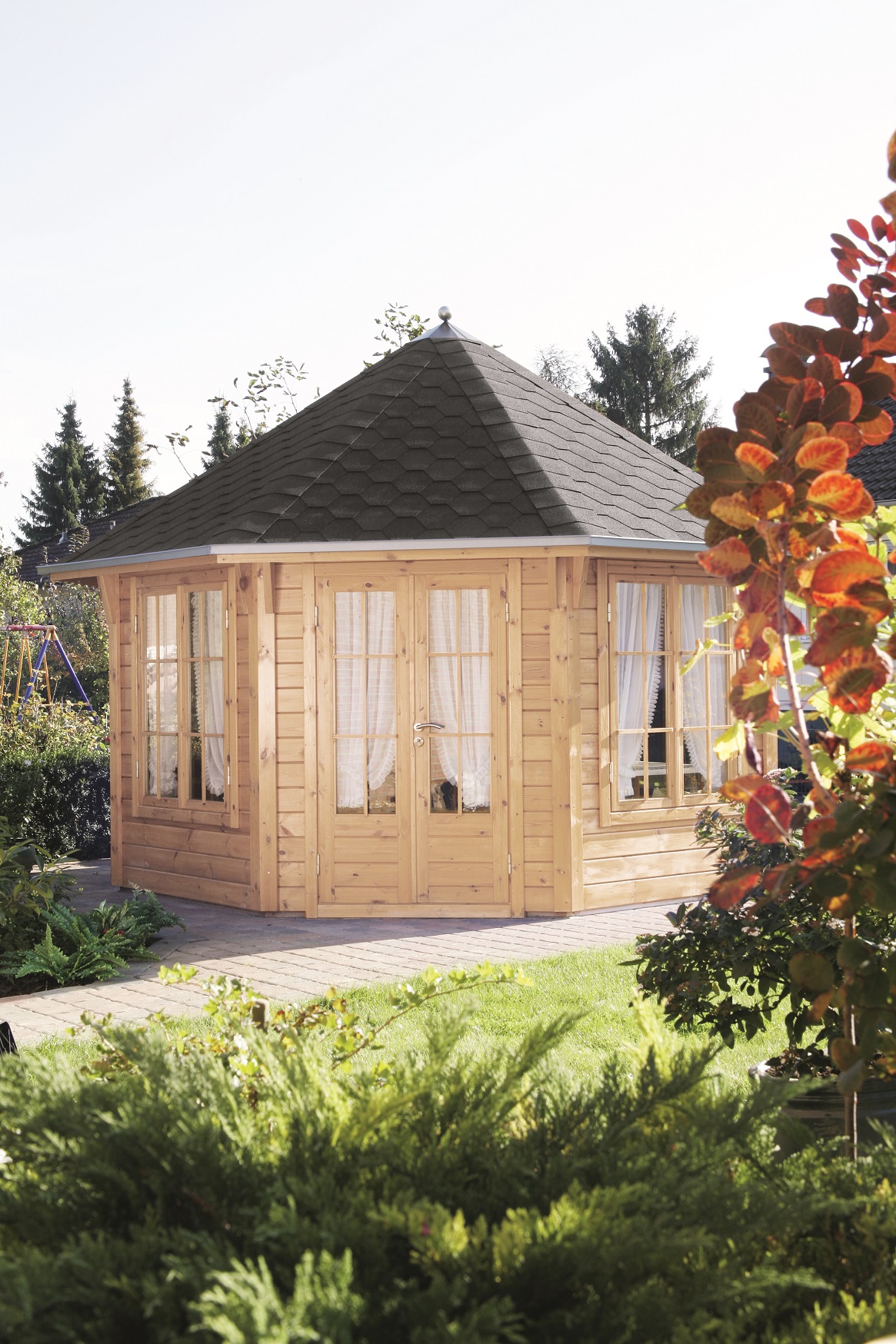 Gartenpavillon Roma 4.0 Schwarze schindel