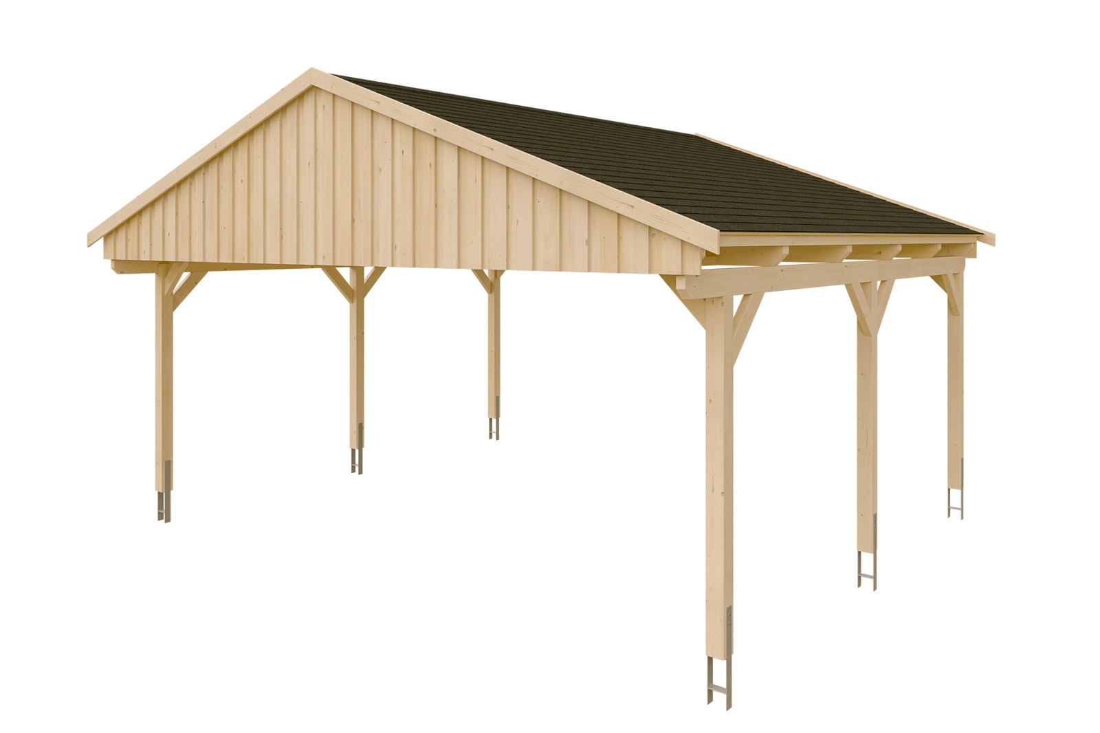 Carport Fichtelberg 423 cm Natur