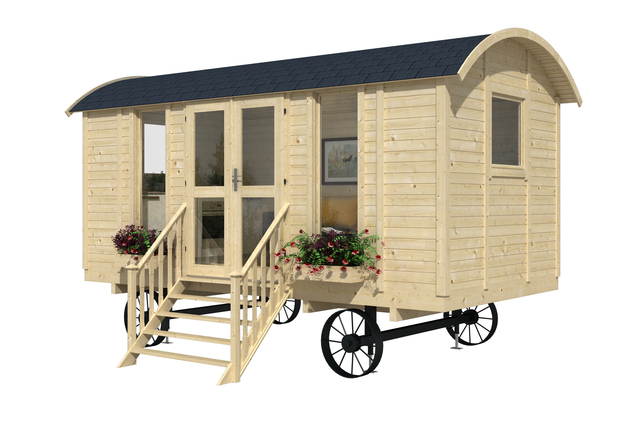 Campinghaus Schäferwagen Home-Office