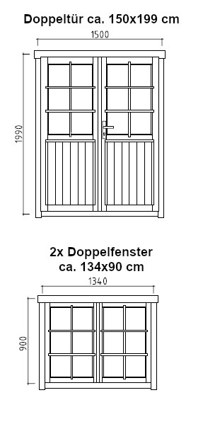 Türen und Fenster Gartenhaus Wien