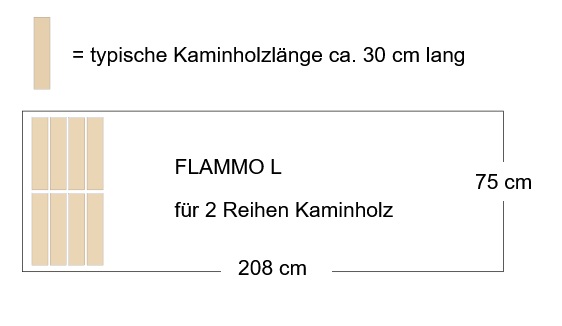 Kaminholzregal Flammo L