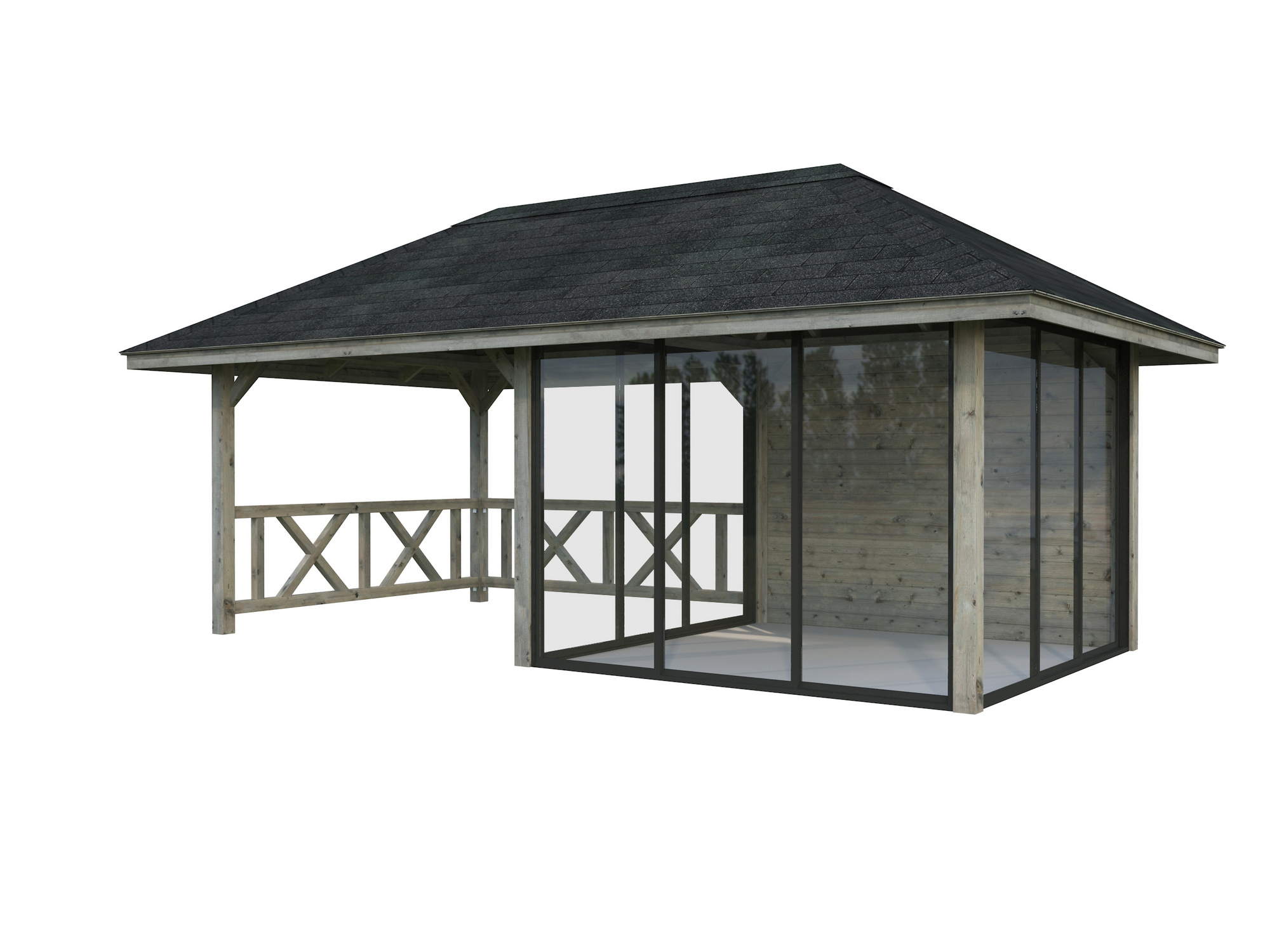 Pavillon Bianca 16,6 m² SET 204 Connect Slide