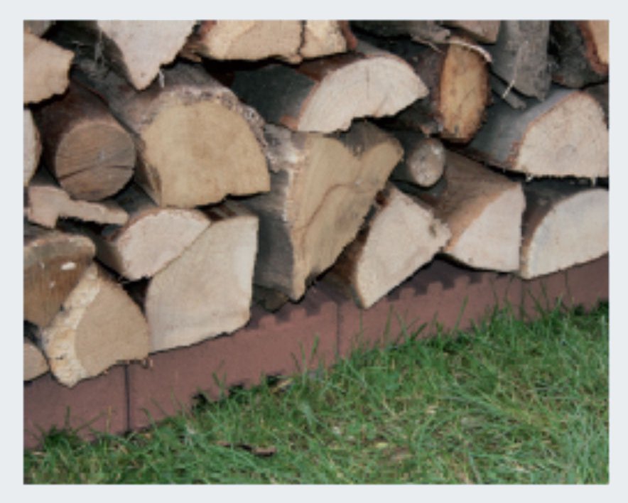 Fundament für Brennholz
