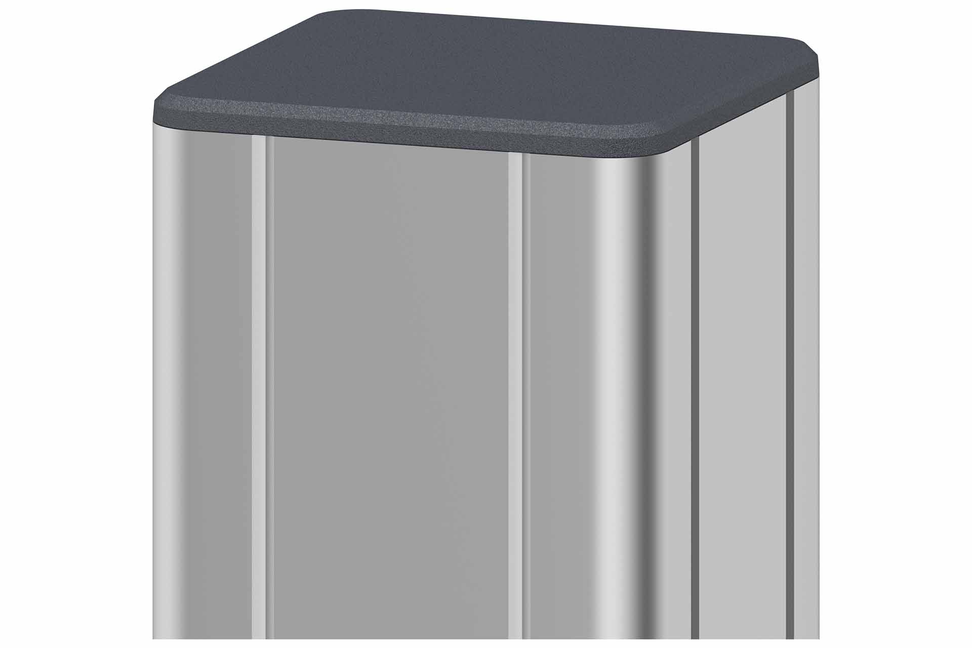 2er-Set TORPFOSTEN Aluminium für WPC Sichtschutzzaun