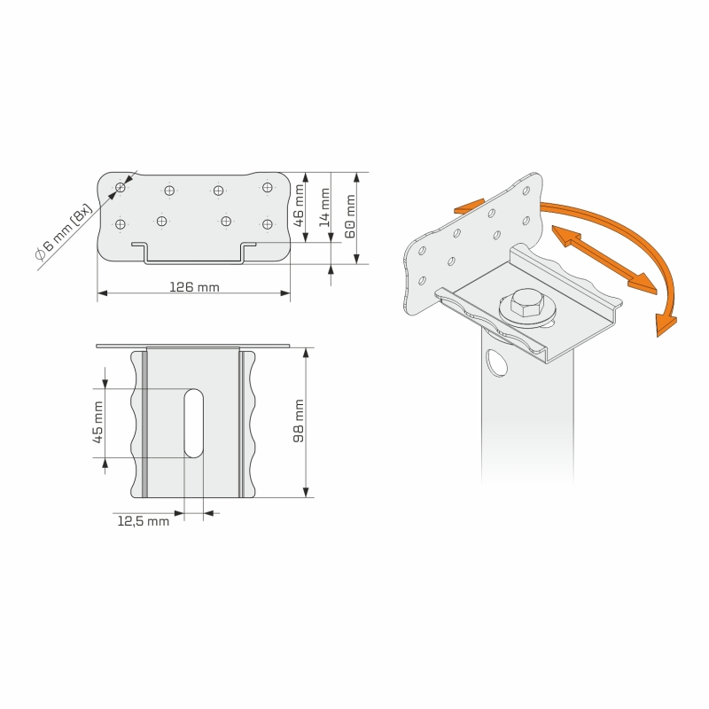 6er-Set Schraubfundament MAXERIO® Base