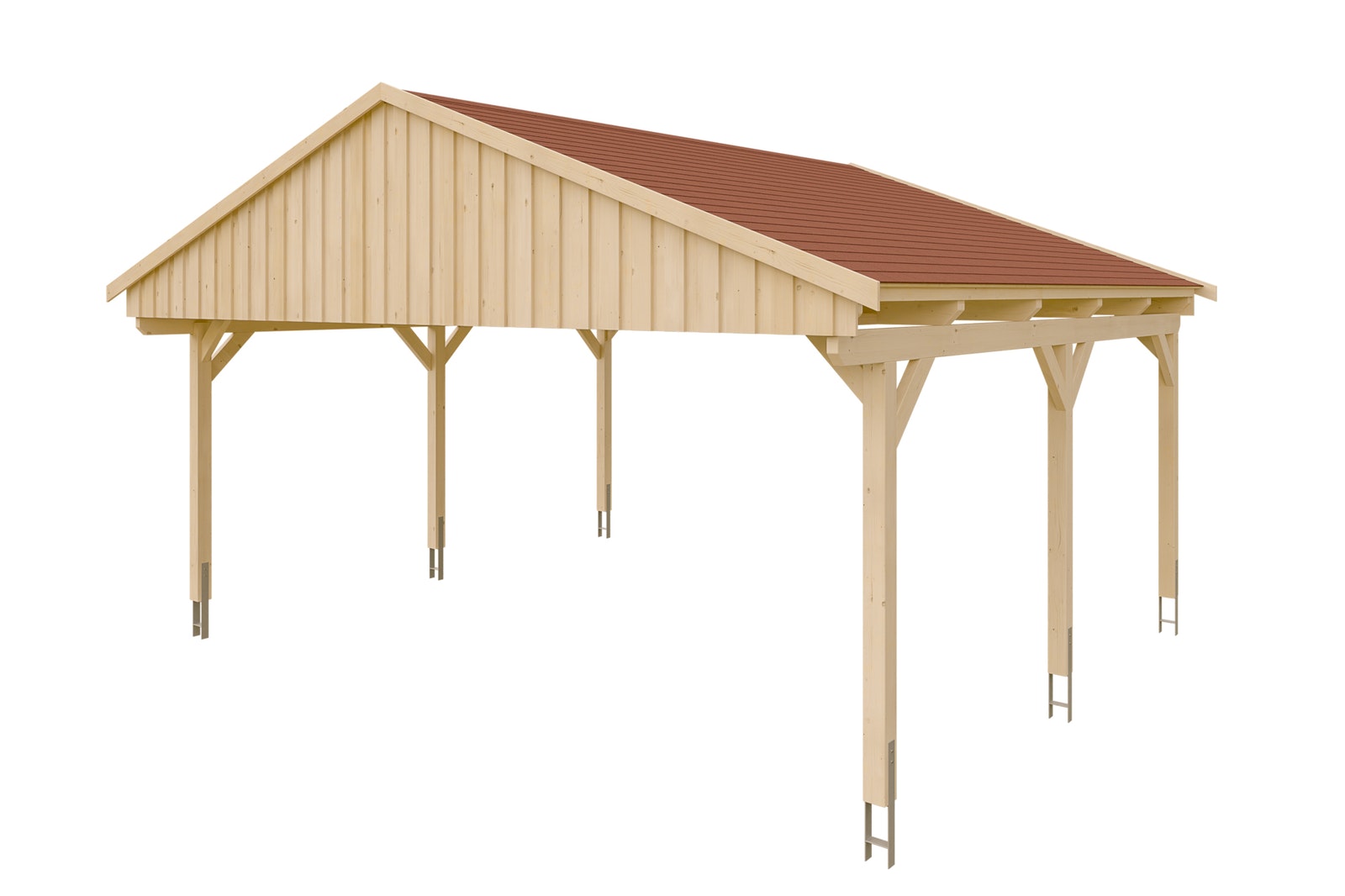 Carport Fichtelberg 423 cm Natur