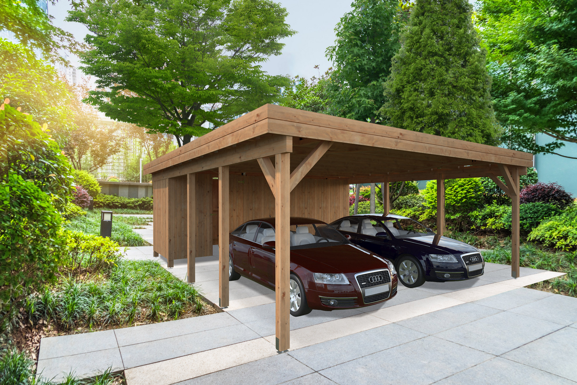 Geräteraum zu Doppelcarport Karl 40,6 m²