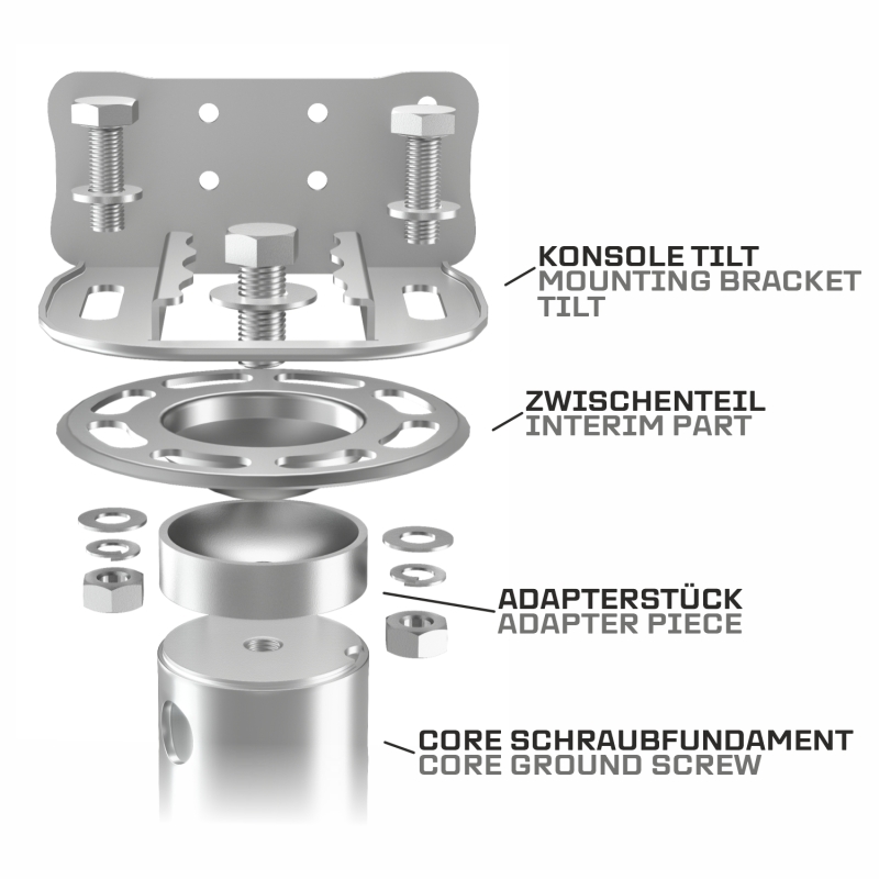 6er-Set Schraubfundament MAXERIO® TILT