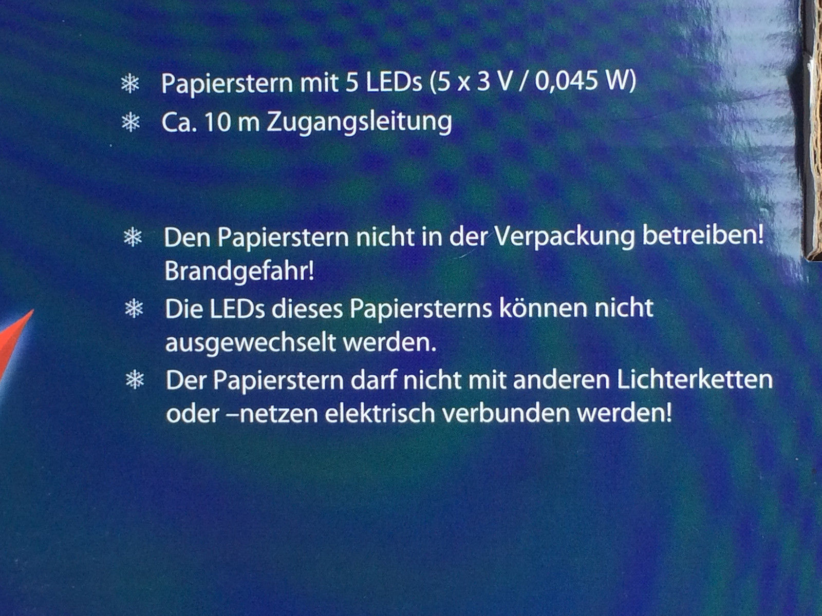 B-Ware LED Weihnachtsstern - Rot