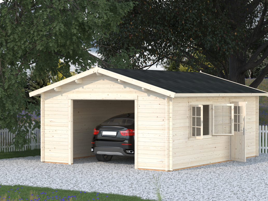 Holzgarage Roger ISO 11 / 12 / 13 / 23,9 m²
