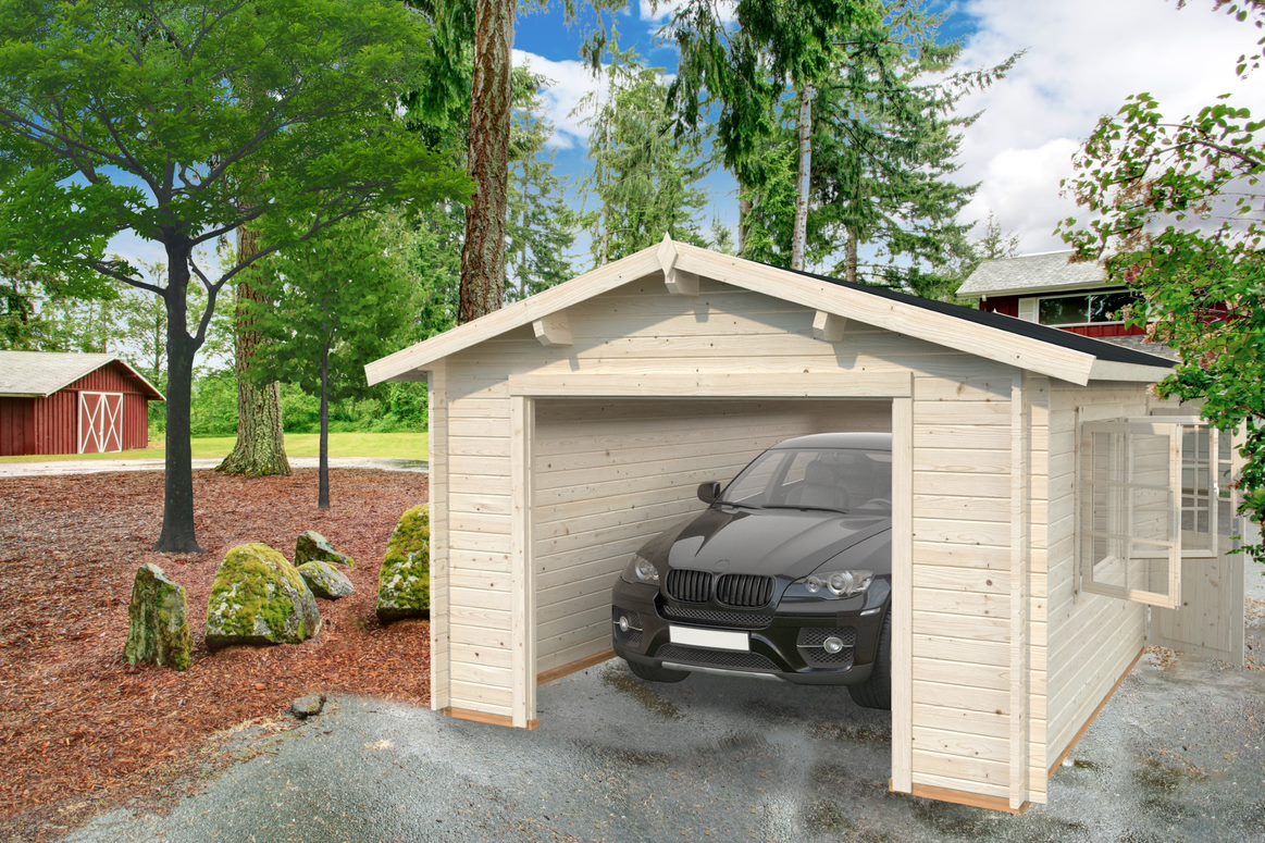 Holzgarage Roger ISO 5 / 6 / 7 / 19,0 m²
